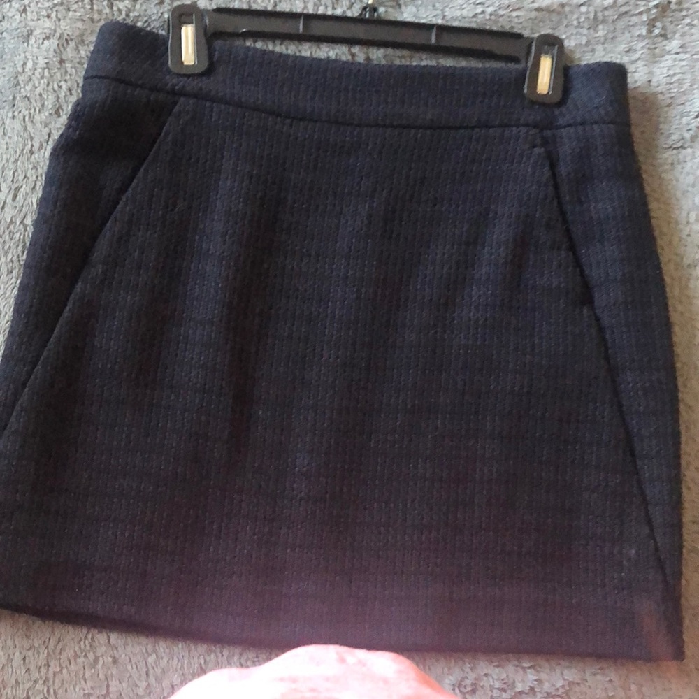 LOFT Navy Patterned Skirt.